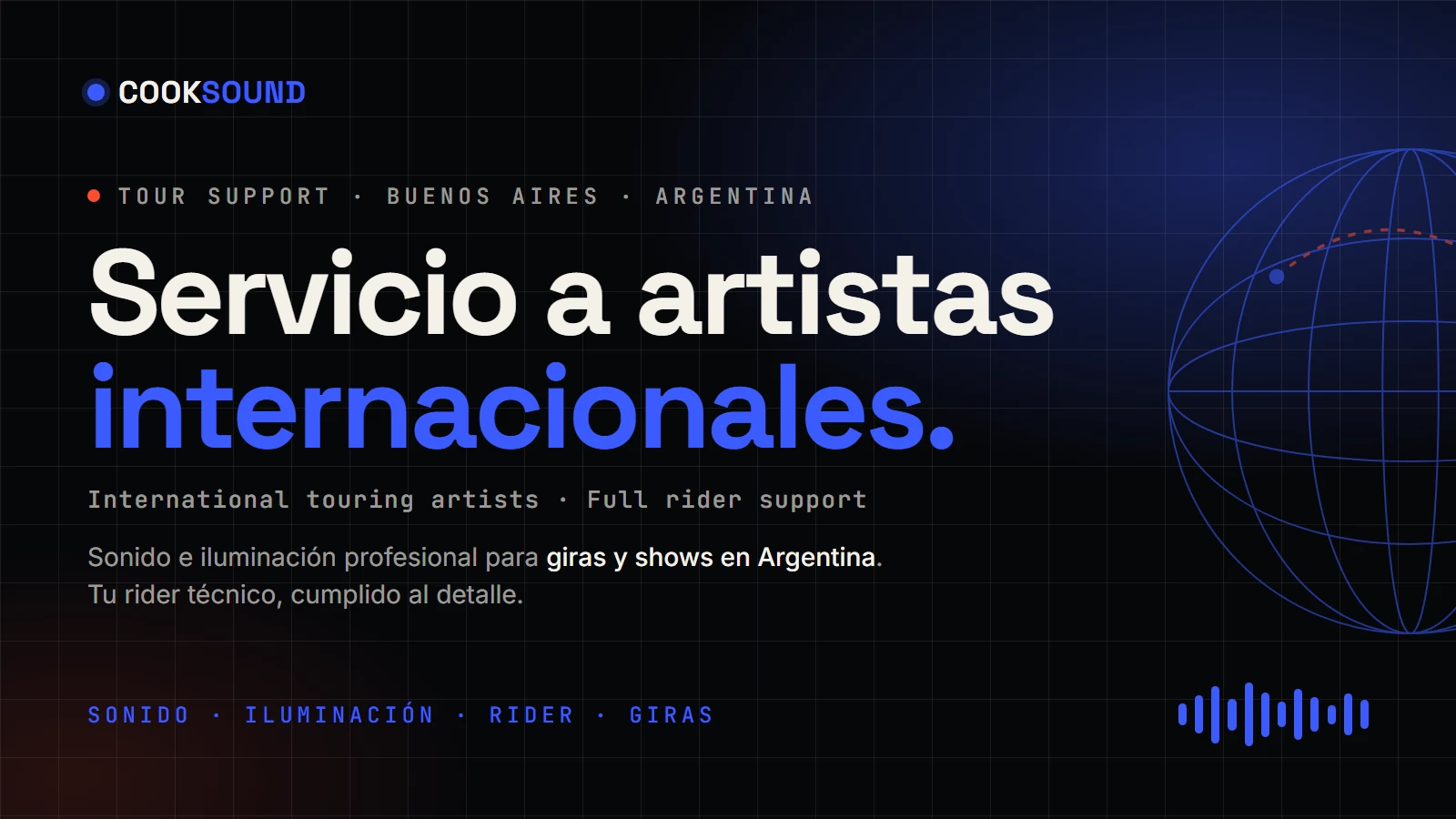 Cooksound: servicio de sonido e iluminación a artistas internacionales en Buenos Aires, Argentina